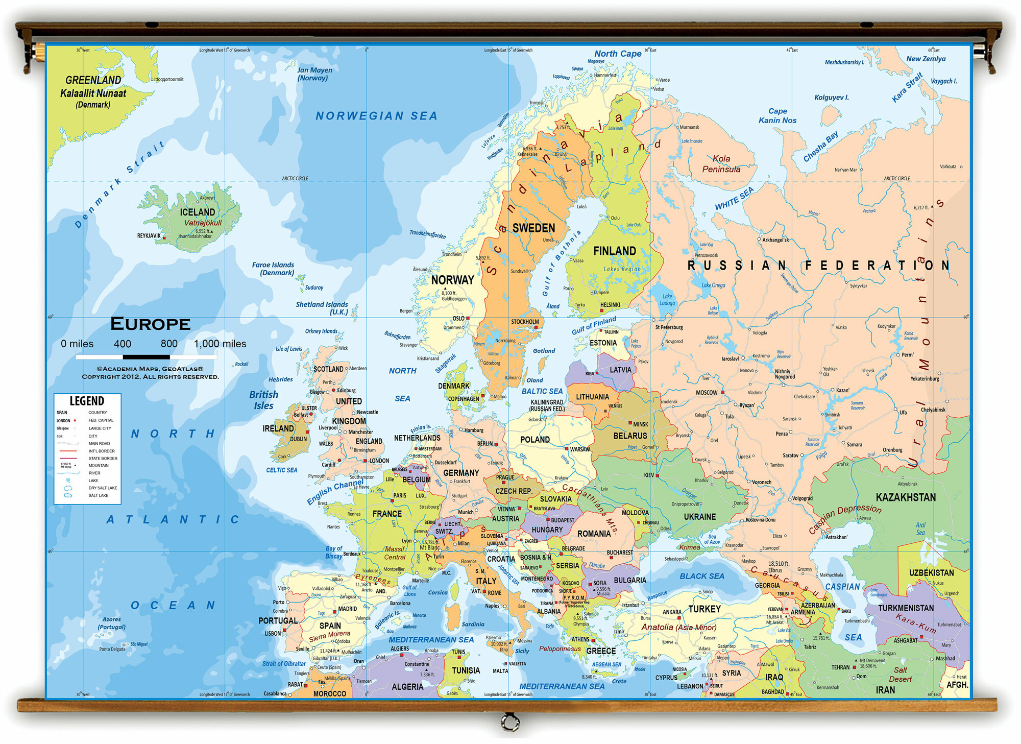 Bản đồ các quốc gia Europe