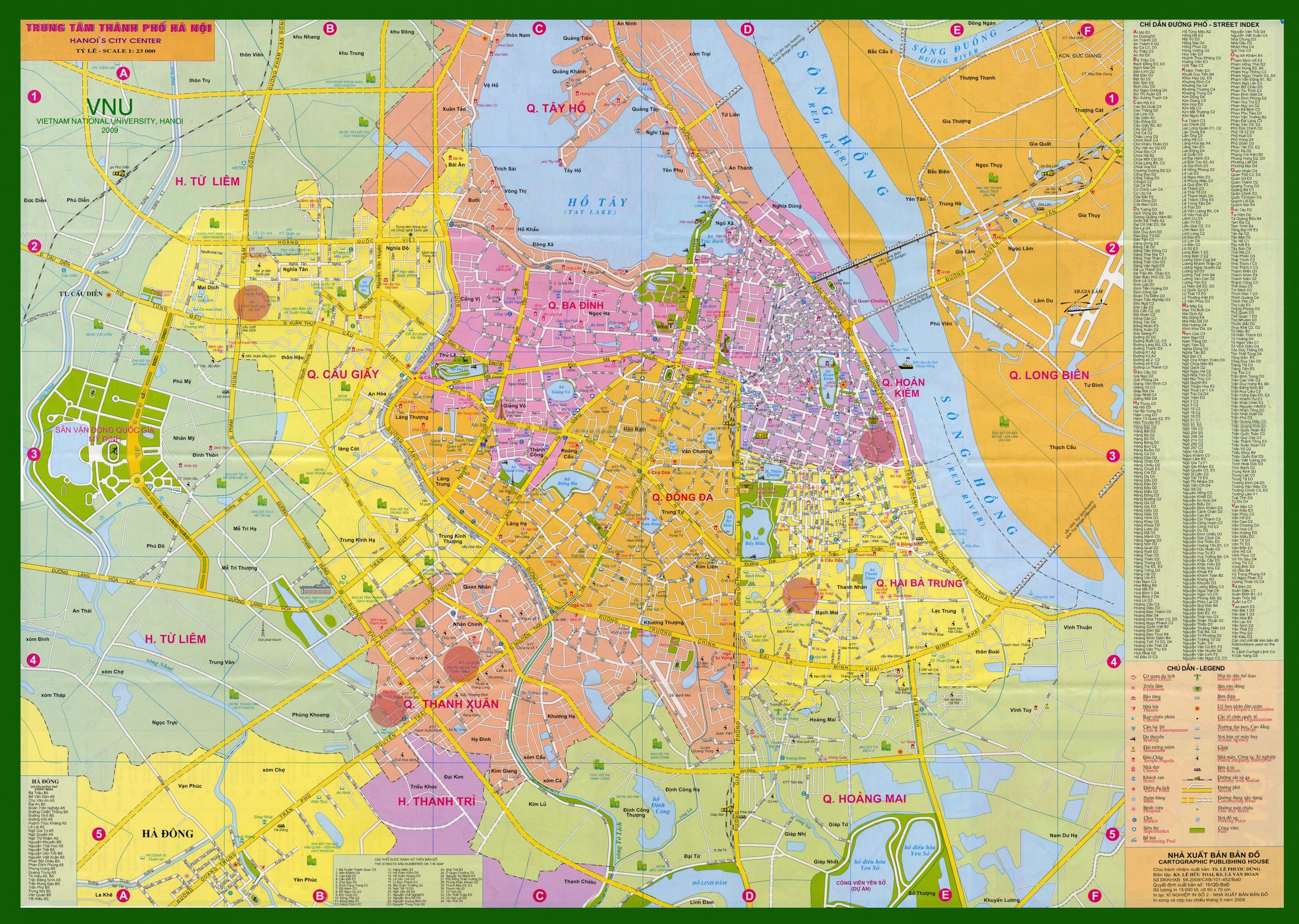 Bản đồ các quận ở Hà Nội
