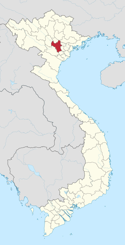 Thủ đô Hà Nội trên bản đồ Việt Nam