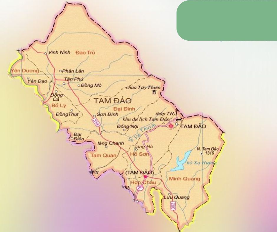 Bản đồ các đơn vị hành chính tỉnh Vĩnh Phúc