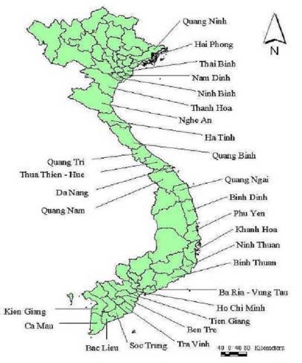 Toàn bộ các tỉnh giáp biển của Việt Nam