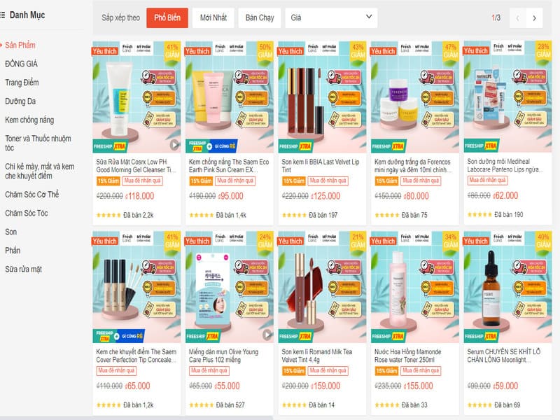 FreshLand – Shop bán mỹ phẩm Hàn Quốc chính hãng giá rẻ
