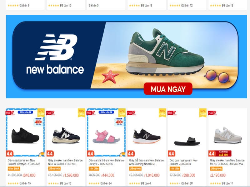 Supersports Việt Nam là cửa hàng giày đang đưa ưa chuộng trên Shopee